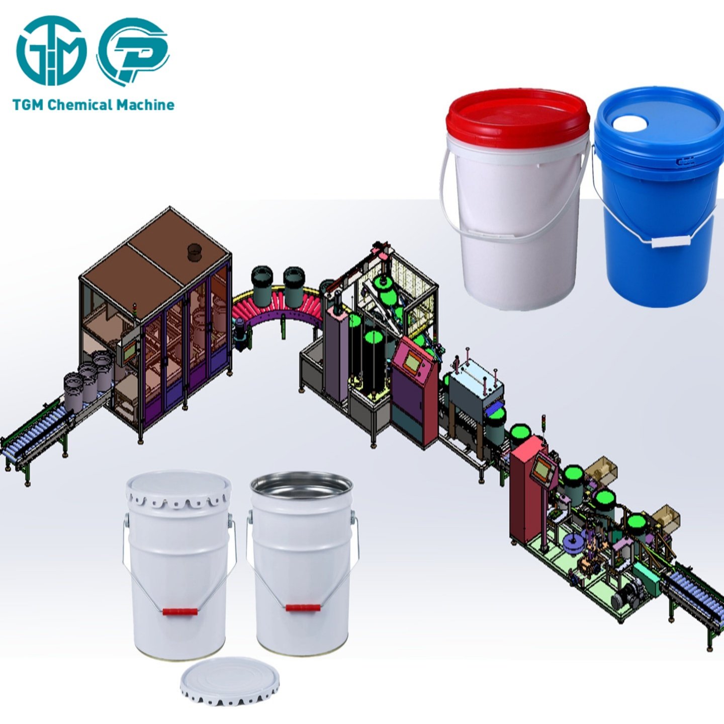 High Quality Automatic Filling Machine Full Production Line Filling and Capping Machine for Paint